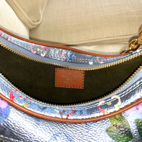 RARE NIB Louis Vuitton LV Garden Metallic Monogram LoopPM Bag Blue - Picture 8 of 15